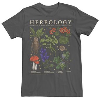 Men's Harry Potter Herbology Herb Refernce Grid Tee