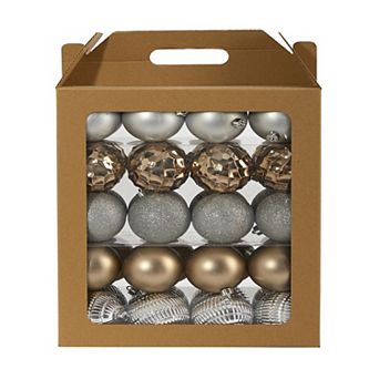 nearly natural Shatterproof Metallic Christmas Ornament 40 pc Set