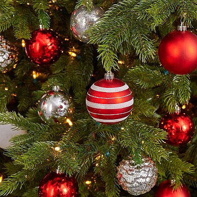 nearly natural Shatterproof Red Christmas Ornament 64-piece Set