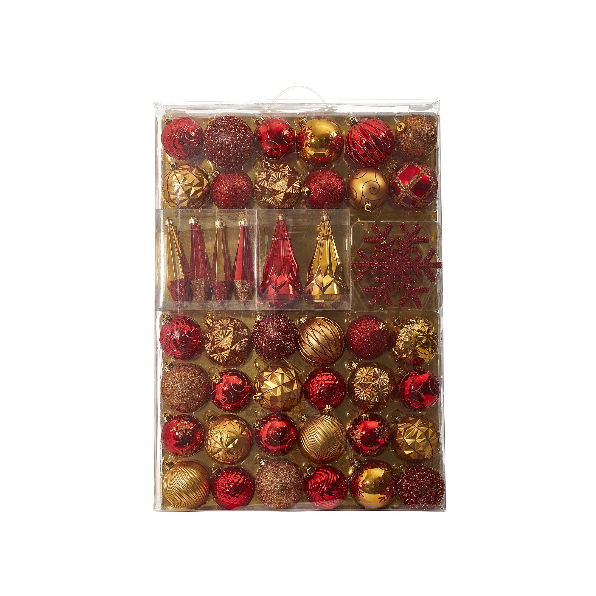 nearly natural Shatterproof Textured Christmas Ornament 52-piece Set
