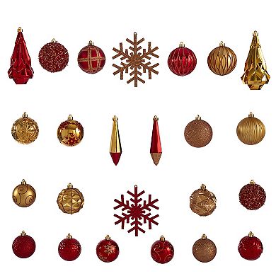 nearly natural Shatterproof Textured Christmas Ornament 52-piece Set