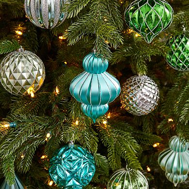 nearly natural Lux Shatterproof Textured Christmas Ornament 12-piece Set