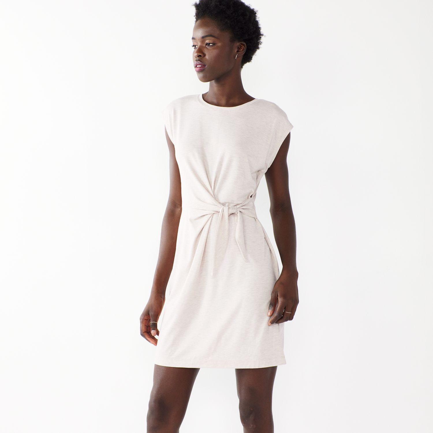 Women's Nine West Knot-Waist T-Shirt Dress