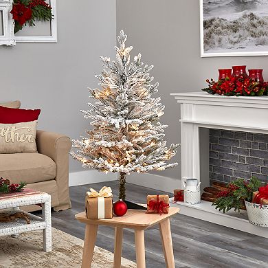 nearly natural 3-ft. Flocked Fraser Fir Artificial Christmas Tree