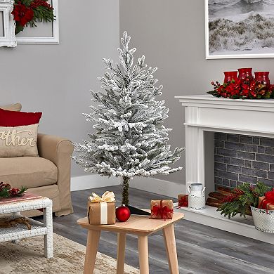 nearly natural 3-ft. Flocked Fraser Fir Artificial Christmas Tree