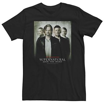 Big & Tall Supernatural Join The Hunt Group Shot Poster Tee