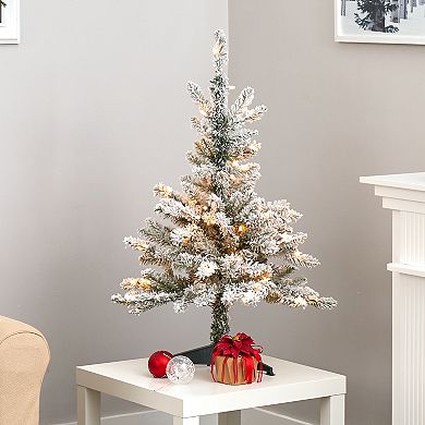 nearly natural 3-ft. Flocked West Virginia Spruce Artificial Christmas Tree