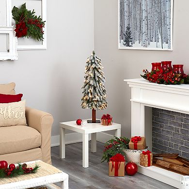 nearly natural 3-ft. Flocked Grand Alpine Artificial Christmas Tree