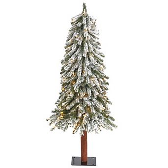 nearly natural 4-ft. Flocked Grand Alpine Artificial Christmas Tree