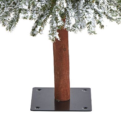 nearly natural 4-ft. Flocked Grand Alpine Artificial Christmas Tree