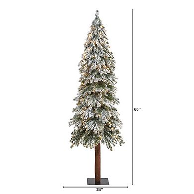 nearly natural 6-ft. Flocked Grand Alpine Artificial Christmas Tree