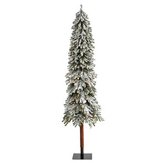 nearly natural 8-ft. Flocked Grand Alpine Artificial Christmas Tree
