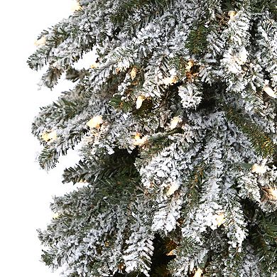 nearly natural 8-ft. Flocked Grand Alpine Artificial Christmas Tree