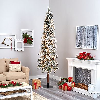 nearly natural 9-ft. Flocked Grand Alpine Artificial Christmas Tree