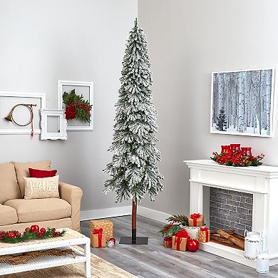 nearly natural 9-ft. Flocked Grand Alpine Artificial Christmas Tree