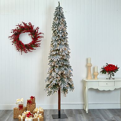 nearly natural 9-ft. Flocked Grand Alpine Artificial Christmas Tree