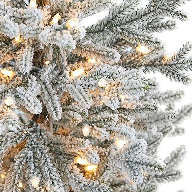 nearly natural 57-in. Flocked Fraser Fir Artificial Christmas Tree