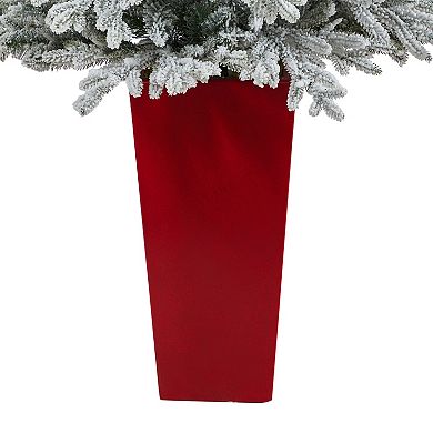 nearly natural 57-in. Flocked Fraser Fir Artificial Christmas Tree