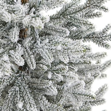 nearly natural 57-in. Flocked Fraser Fir Artificial Christmas Tree