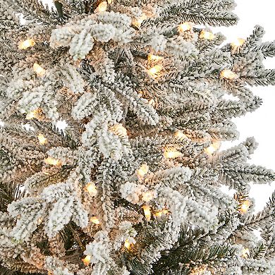 nearly natural 57-in. Flocked Fraser Fir Artificial Christmas Tree