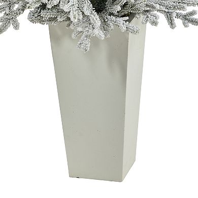 nearly natural 57-in. Flocked Fraser Fir Artificial Christmas Tree