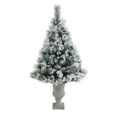 nearly natural 56-in. Flocked Oregon Pine Artificial Christmas Tree