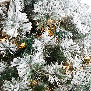nearly natural 56-in. Flocked Oregon Pine Artificial Christmas Tree