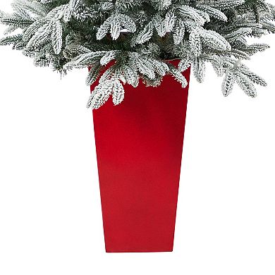 nearly natural 5-ft. Flocked Manchester Spruce Artificial Christmas Tree