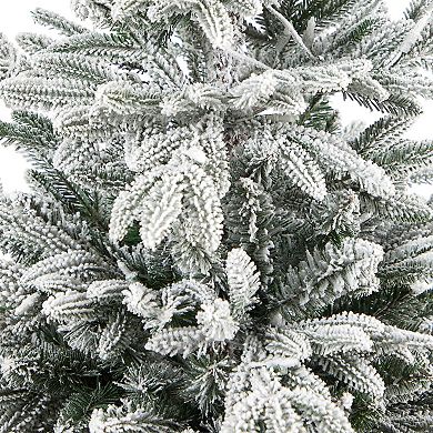 nearly natural 5-ft. Flocked Manchester Spruce Artificial Christmas Tree