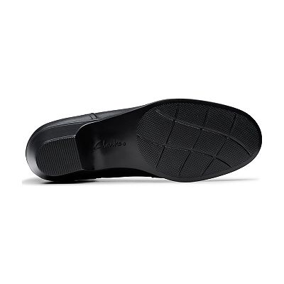 Clarks Emily2 Edyth Women's Leather Block Heel Pumps