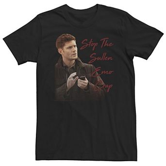 Big & Tall Supernatural Dean Stop The Sullen Emo Crap Portrait Tee