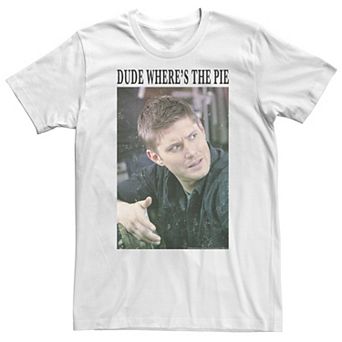 Big & Tall Supernatural Dean "Dude Where's The Pie?" Portrait Tee