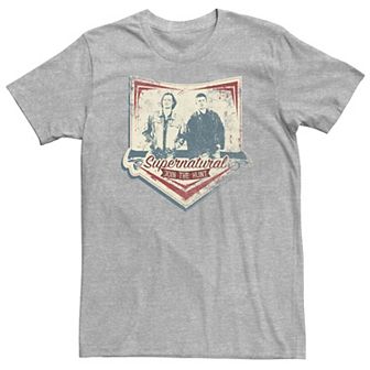 Big & Tall Supernatural Join The Hunt Rustic Portrait Badge Tee