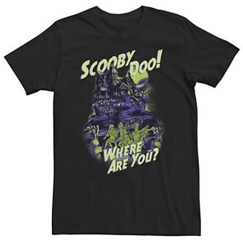 Big & Tall Scooby-Doo Where Are You Mystery Gang Spooky House Tee