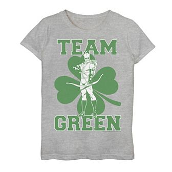 Girls 4-16 DC Comics St. Patrick's Day Green Arrow Team Green Graphic Tee