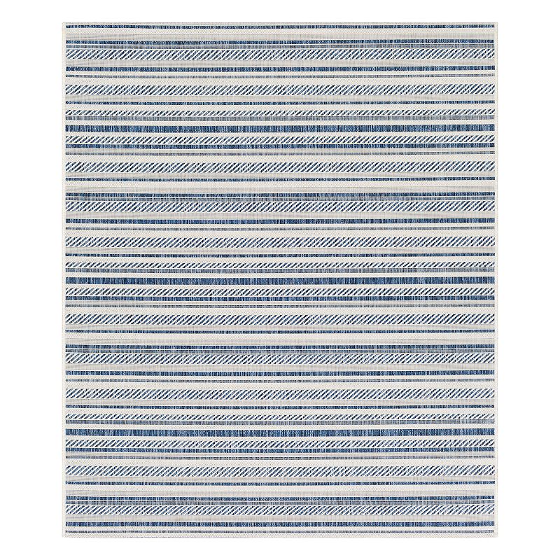 Decor 140 Jacqueline Indoor Outdoor Global Area Rug, Blue, 8Ft Rnd