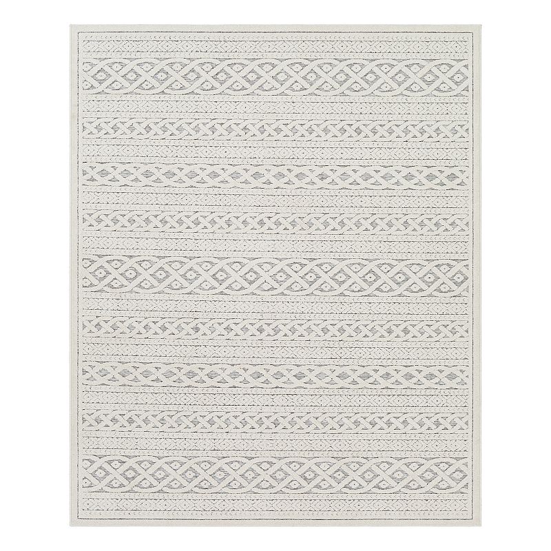 Decor 140 Simone Indoor Outdoor Global Area Rug, White, 8X10 Ft