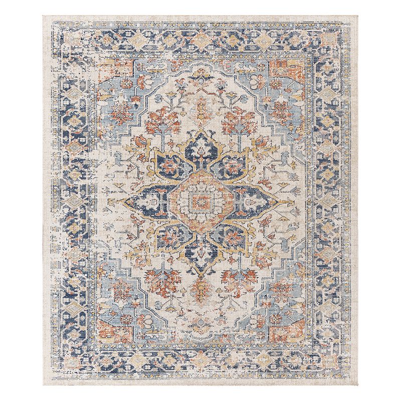 Livabliss Huntington Beach Medallion Navy/Multi  7 10  x 10   Indoor Area Rug