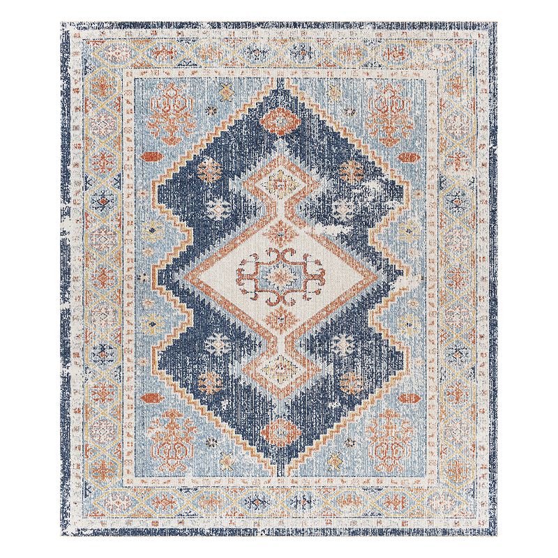 Decor 140 Pascal Indoor Outdoor Global Area Rug, Blue, 8X10 Ft