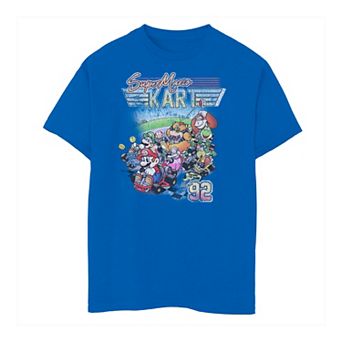 Boys 8-20 Mario Kart 92 Group Shot Distressed Tee