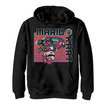 Boys 8-20 Mario Kart Upside Down Portrait Logo Hoodie