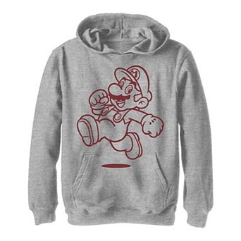 Boys 8-20 Super Mario Bros Front Runner Poster Hoodie