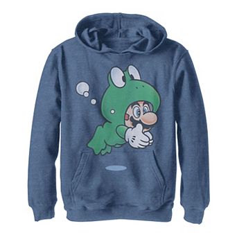 Boys 8-20 Super Mario Frog Faded Portrait Hoodie