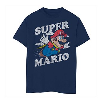 Boys 8-20 Nintendo Super Mario Distressed Classic Flying Tee