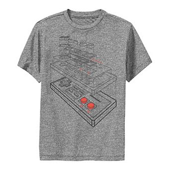 Boys 8-20 Nintendo Essential Controller Schematic Gaming Tee