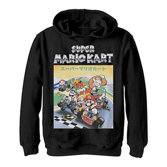 Boys 8-20 Super Mario Kart Retro Racers Light Group Shot Hoodie