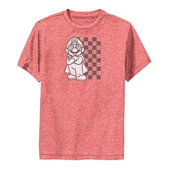 Boys 8-20 Nintendo Mario Kart Checkered Backdrop Portrait Tee