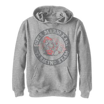 Boys 8-20 Nintendo Super Mario Kart '92 Racing Team Distressed Circle Logo Hoodie