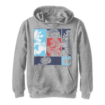 Boys 8-20 Super Mario Group Shot Portrait Outline Panels Hoodie