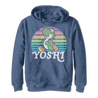 Boys 8-20 Super Mario Yoshi Retro Line Run Portrait Hoodie